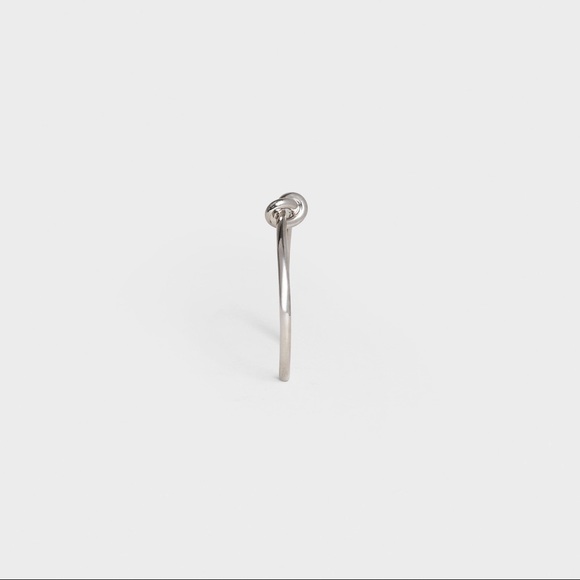 Celine Knot Extra-Thin Bracelet in Brass with Rhodium Finish Silver - Picture 4 of 9